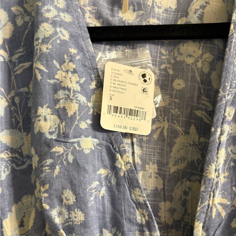Free People Pappiet Midi Dress Small Color: Bluebell Combo NWT - Picture 6 of 7
